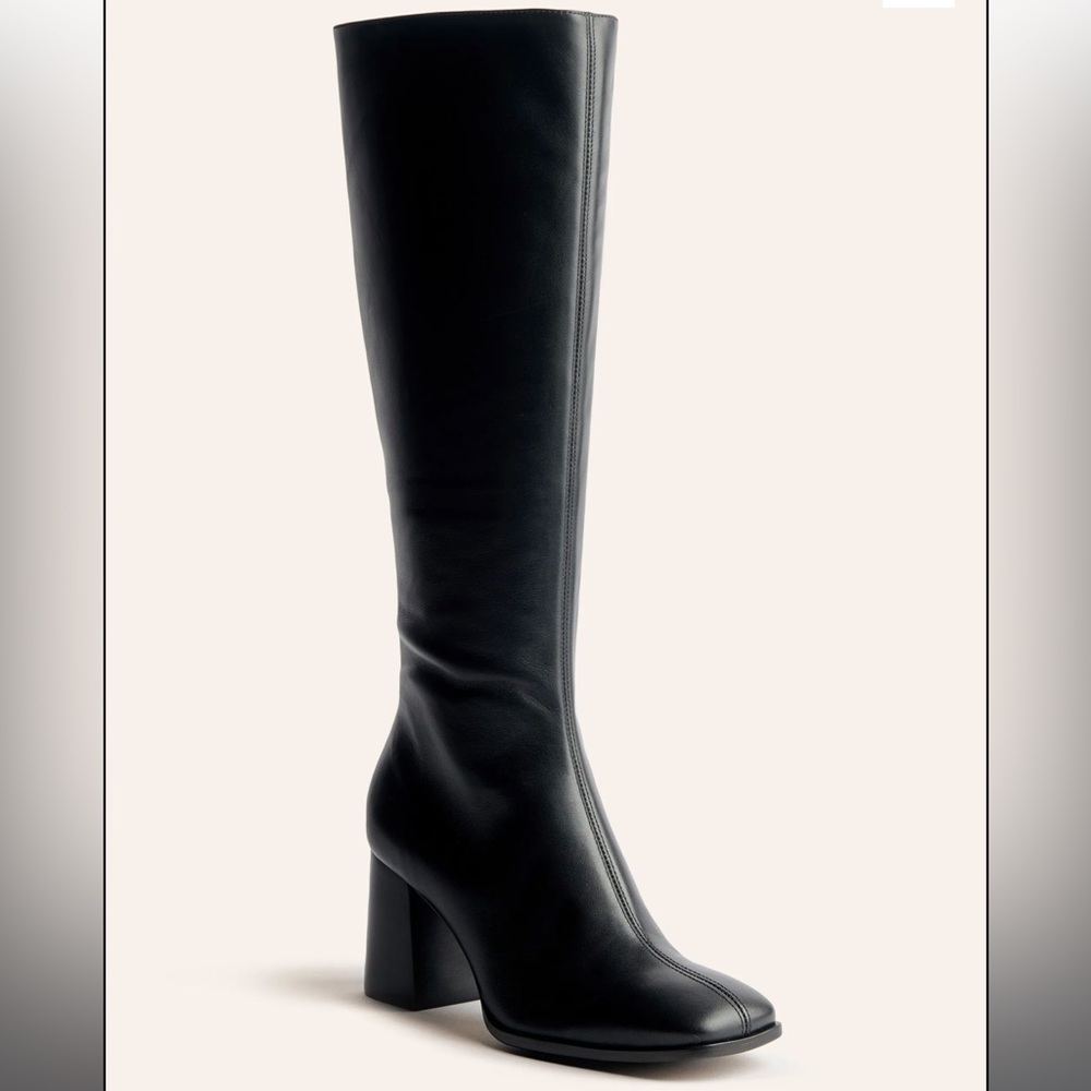 Reformation Nylah Nappa Knee Boot, size 7 Black